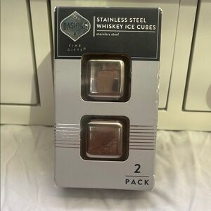 Dashing Silver Stainless Steel Whiskey Chilling Cubes - 2 Pack